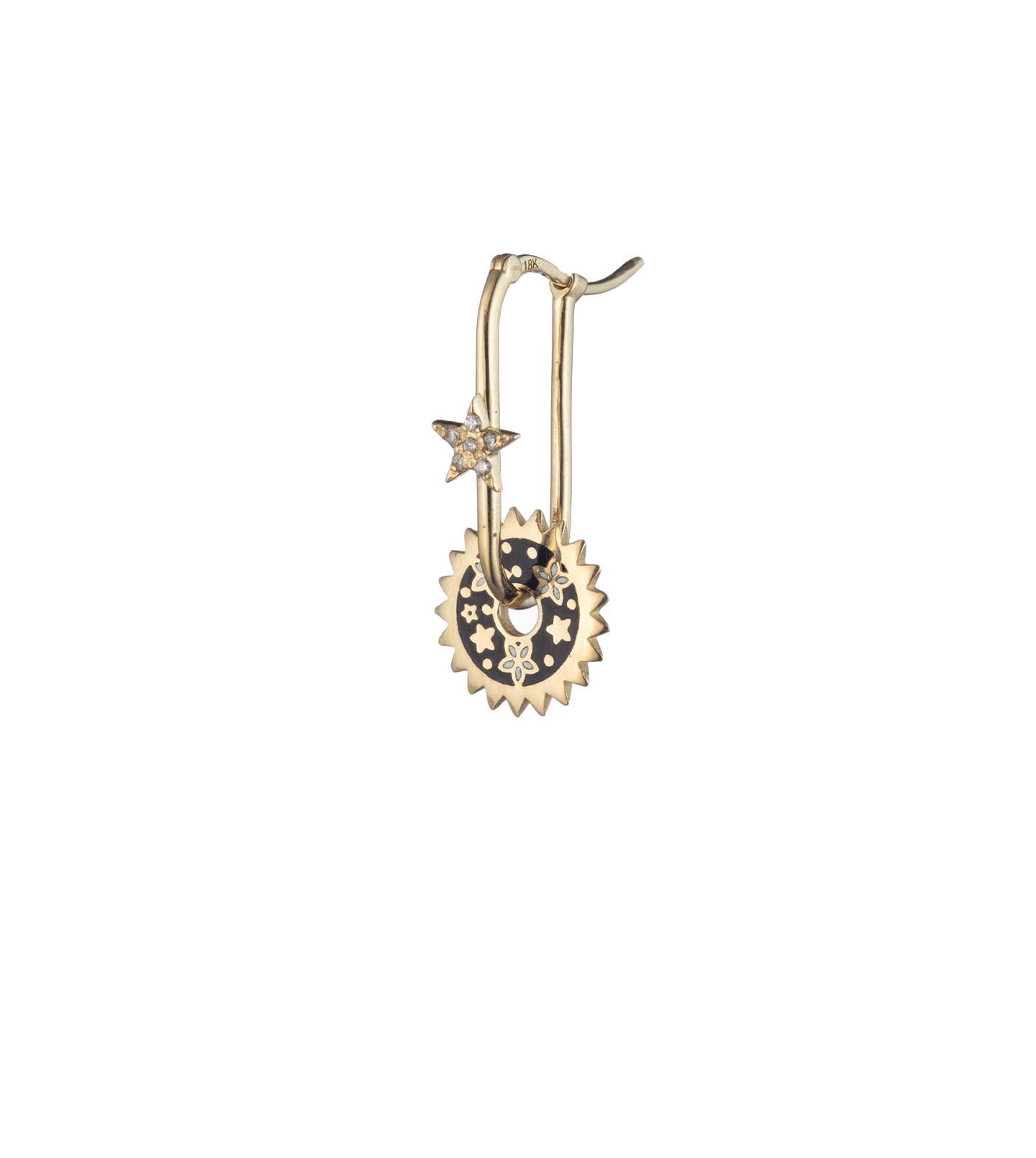 Dark Blossoms - Resilience : Small Pave Star Fob Earring Story