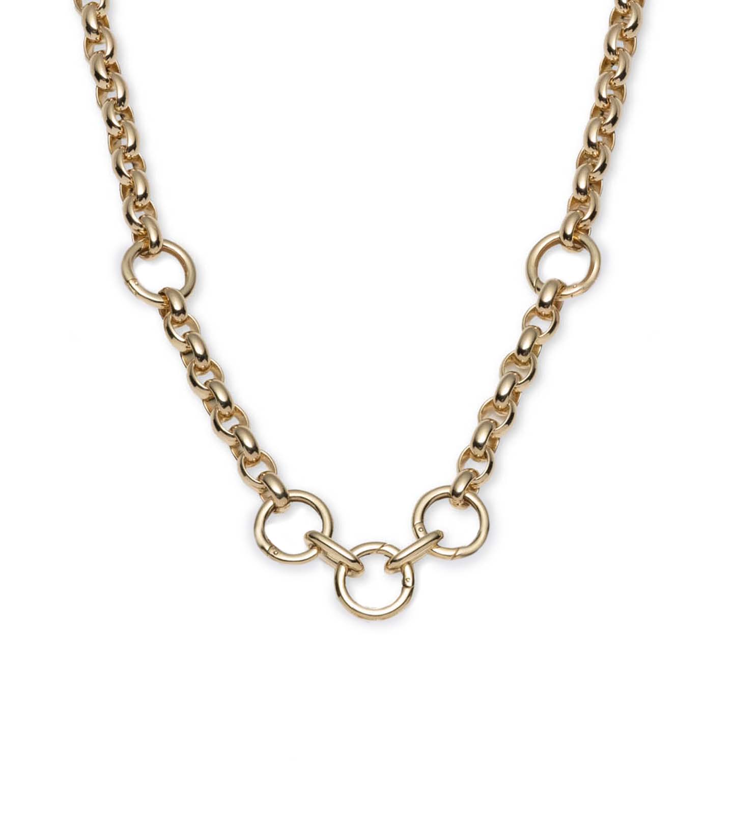 9ct Yellow Gold 45cm Double Belcher Chain with Bolt Ring Necklace – Zamels