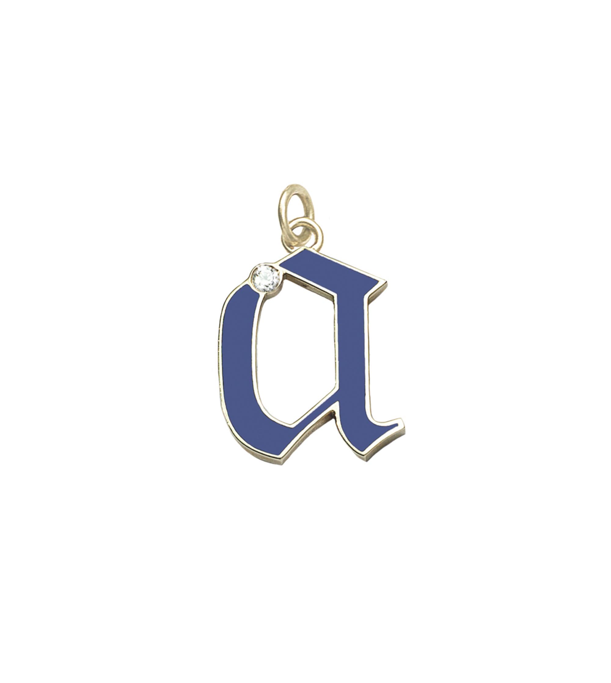Initials & Numbers : Blue Diamond Point Initial