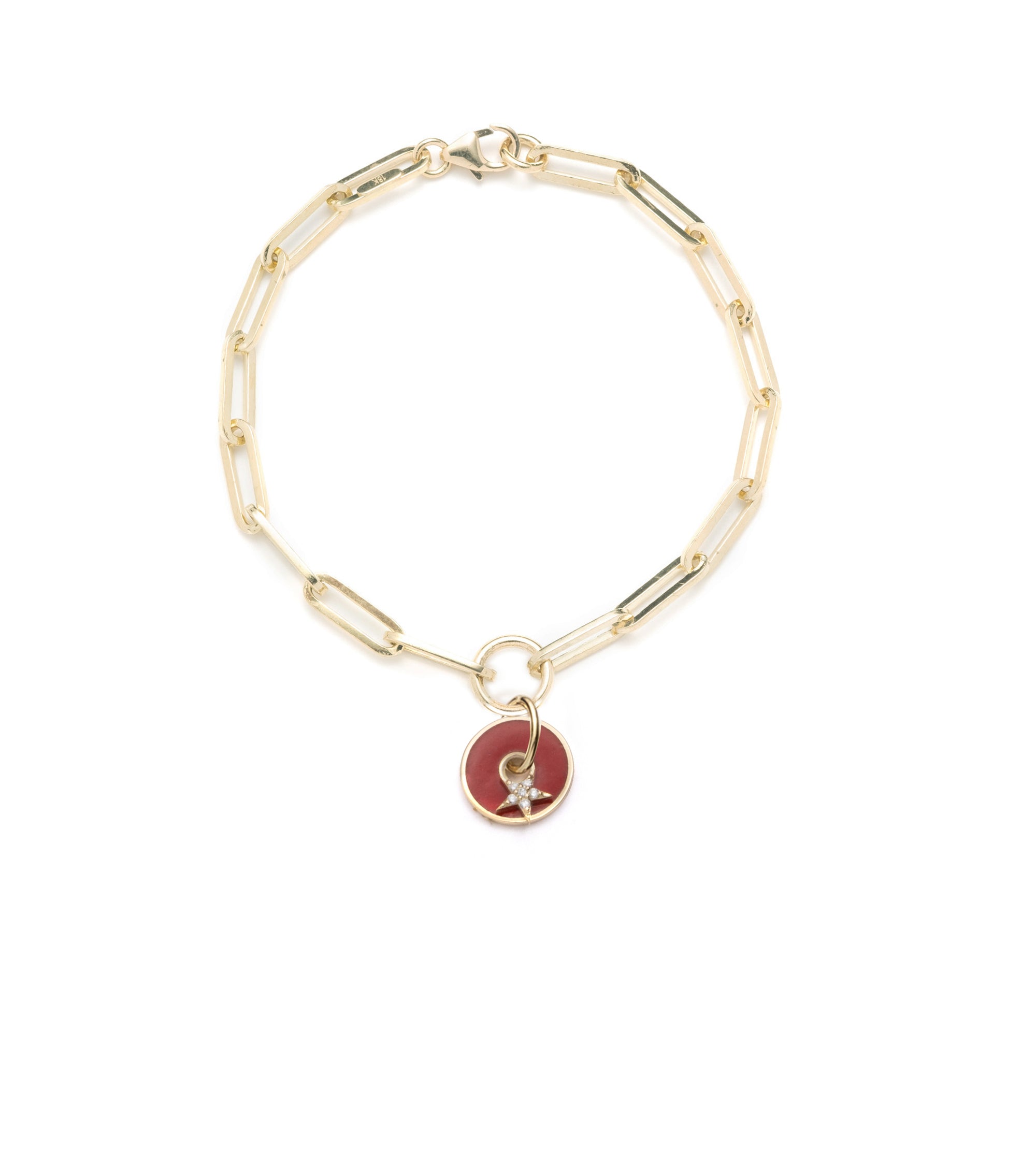 Red Star - Strength : Disk Classic Fob Clip Chain Bracelet