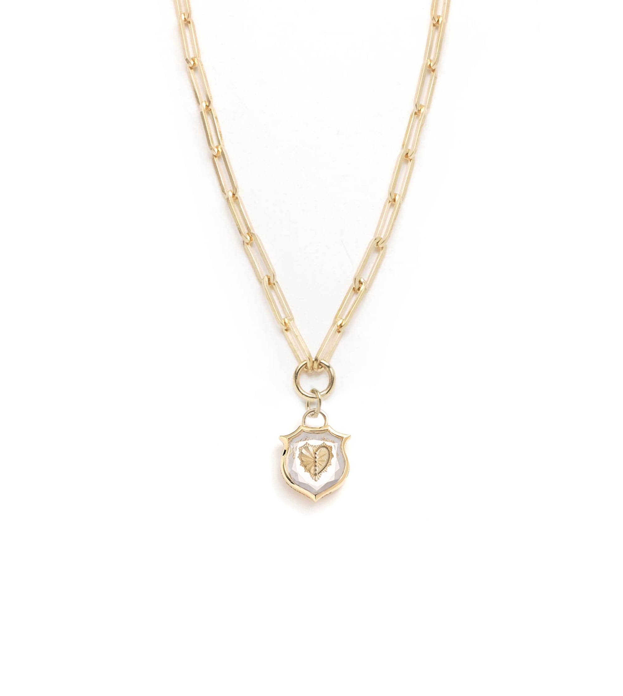 Heart - Love : Sealed Gemstone Clasic Fob Chain Choker