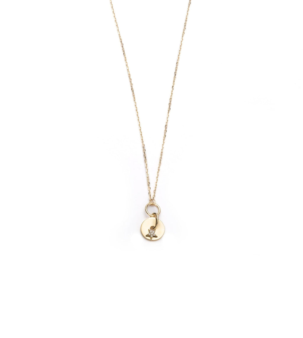 Star - Strength : Symbol Disk Drop Necklace view 1