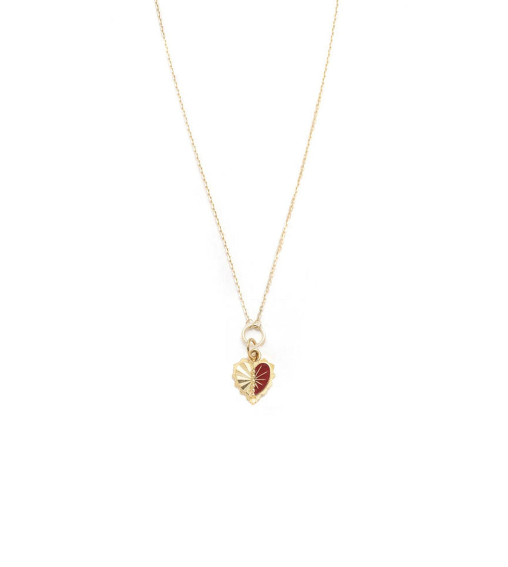 18K Yellow Gold Reflection Heart - Love : Token Drop Necklace – FoundRae