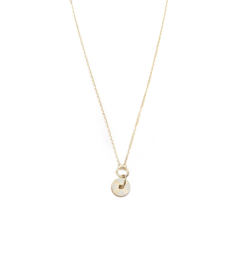 True Love Knot : Symbol Champleve Enamel Disk Drop Necklace view 1