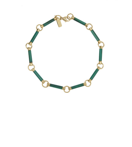 Malachite Stone Chain Bracelet
