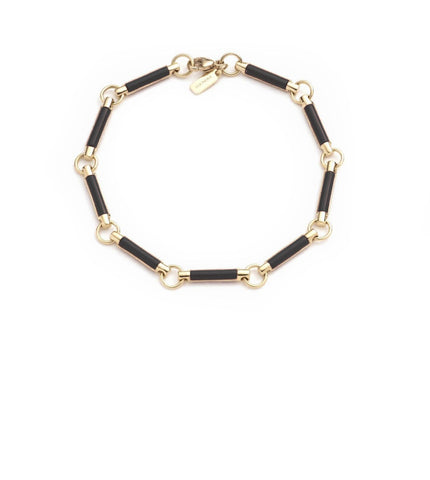 Onyx Stone Chain Bracelet