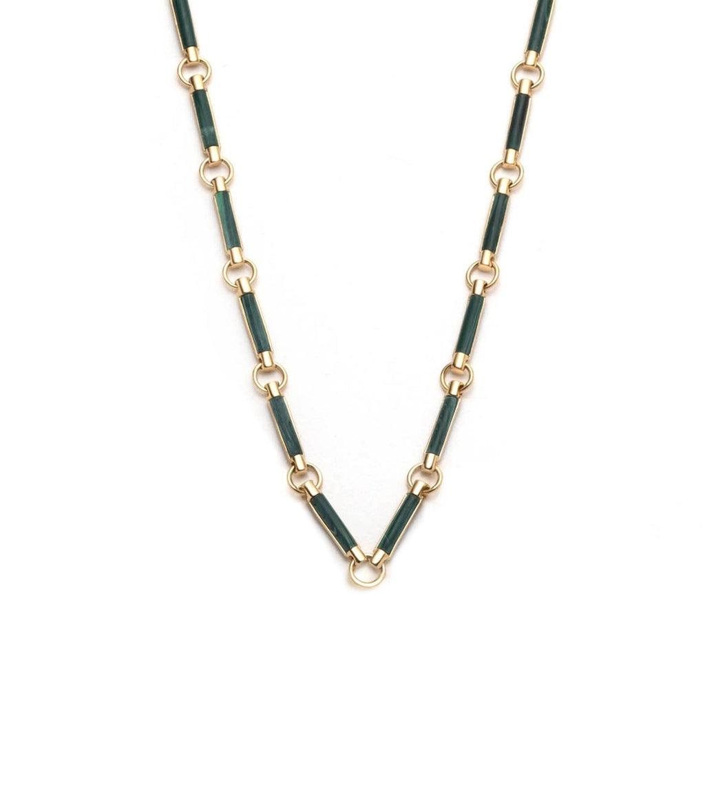 Malachite Stone Chain Choker view 1