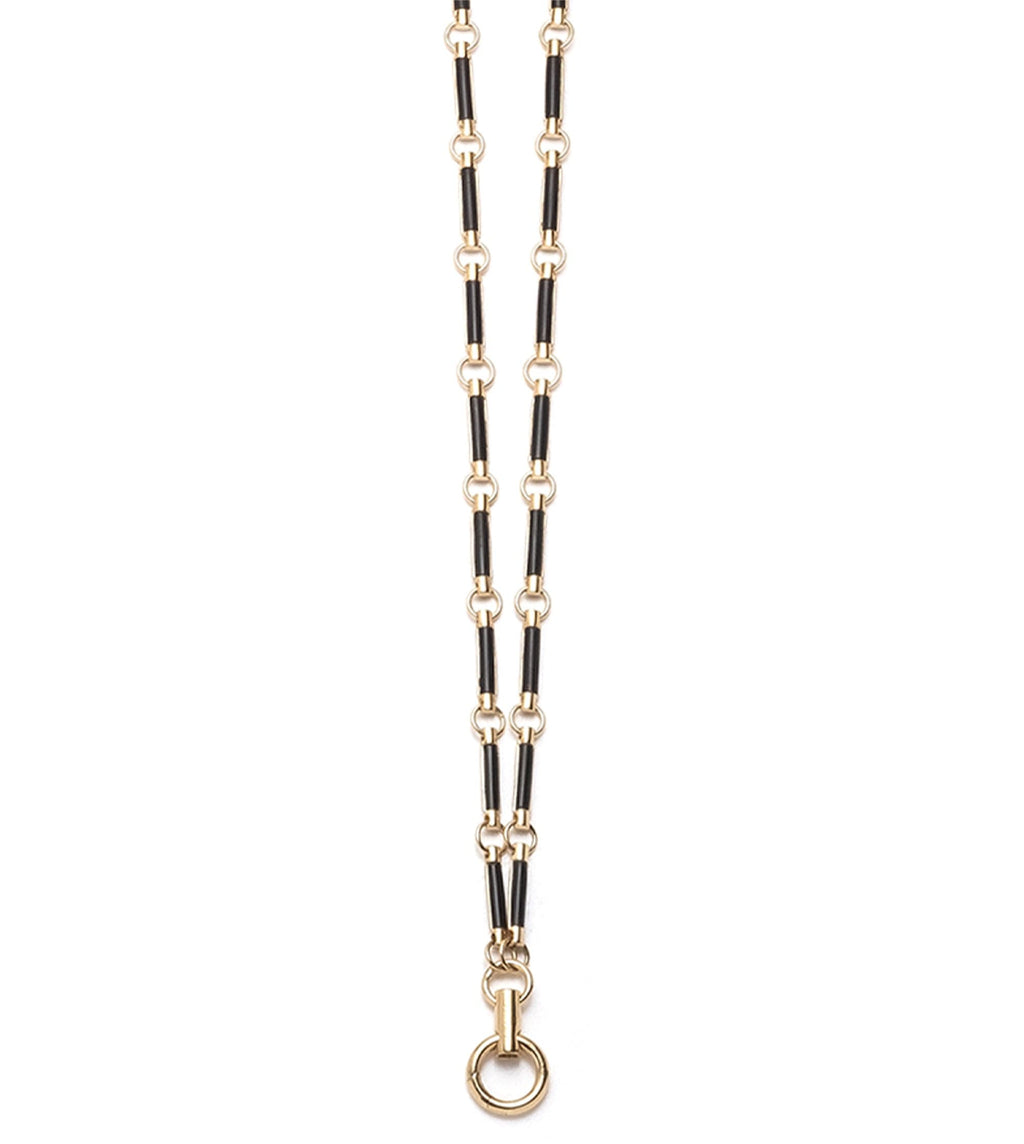 18K Yellow Gold Onyx Stone Hanging Clockweight Chain – FoundRae