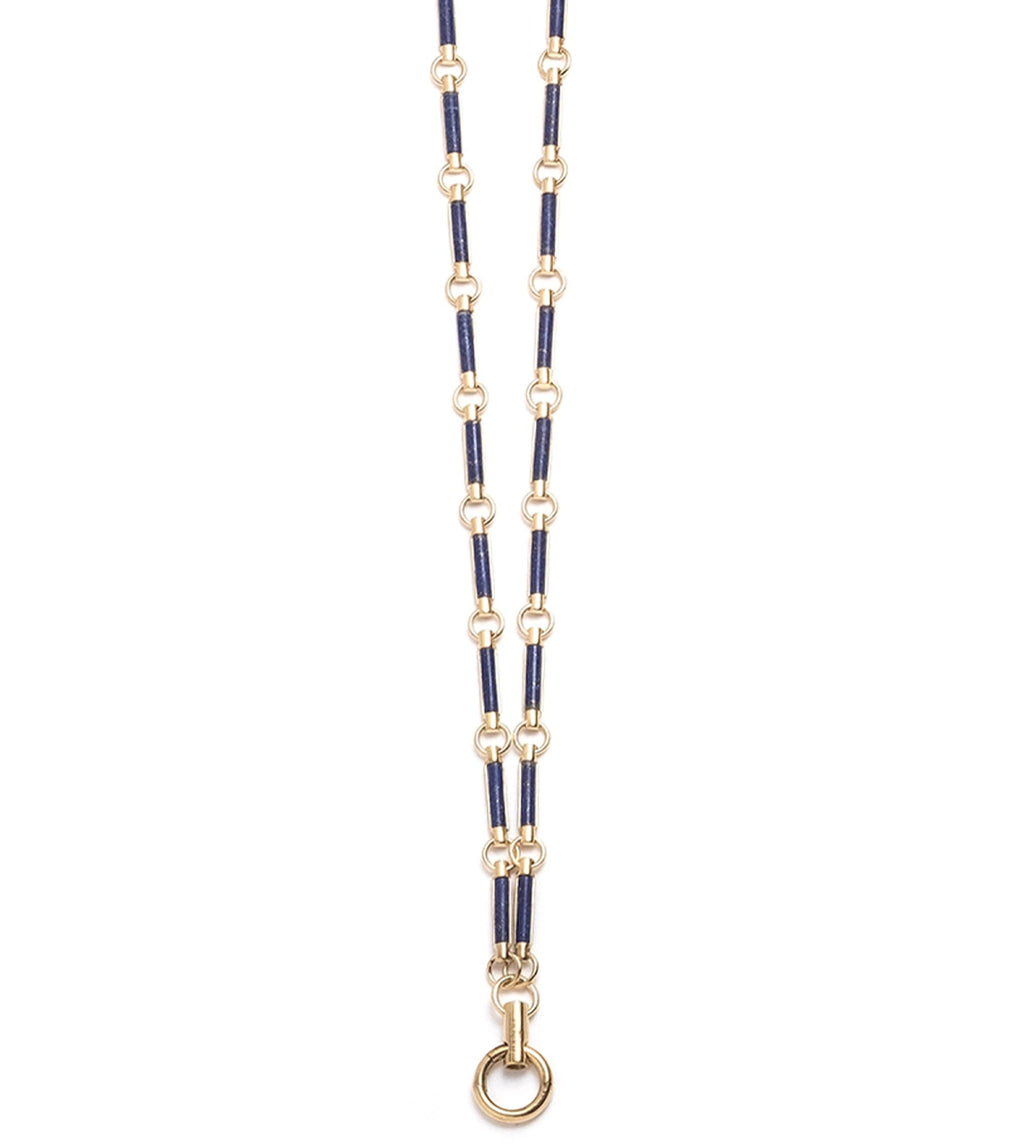 18K Yellow Gold Lapis Stone Hanging Clockweight Chain – FoundRae