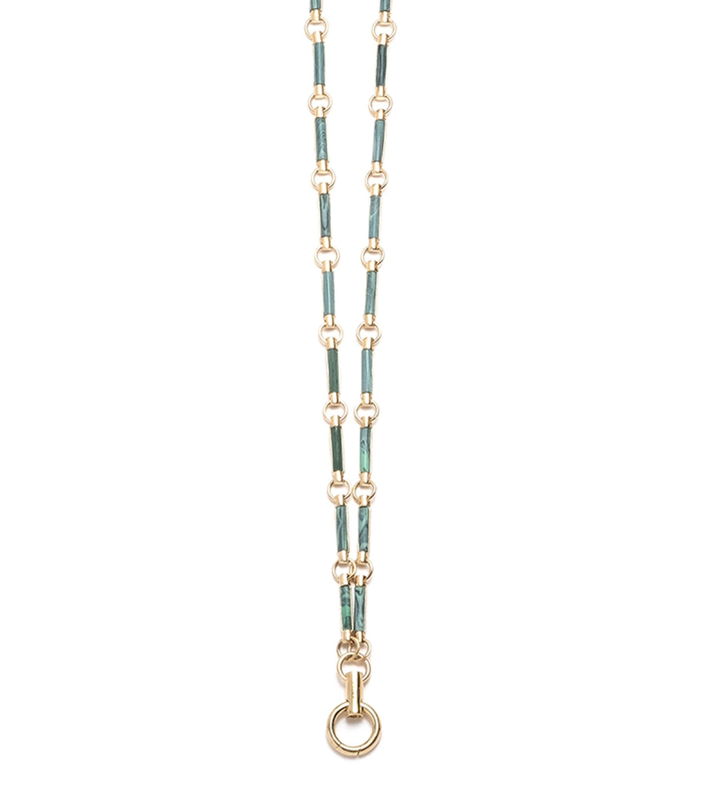 18K Yellow Gold Malachite Stone Clockweight Chain – FoundRae