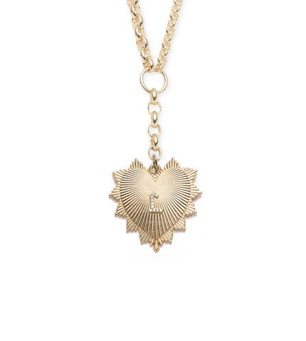Personalized Oversized Love Token : Heavy Mixed Belcher Extension Chain Necklace