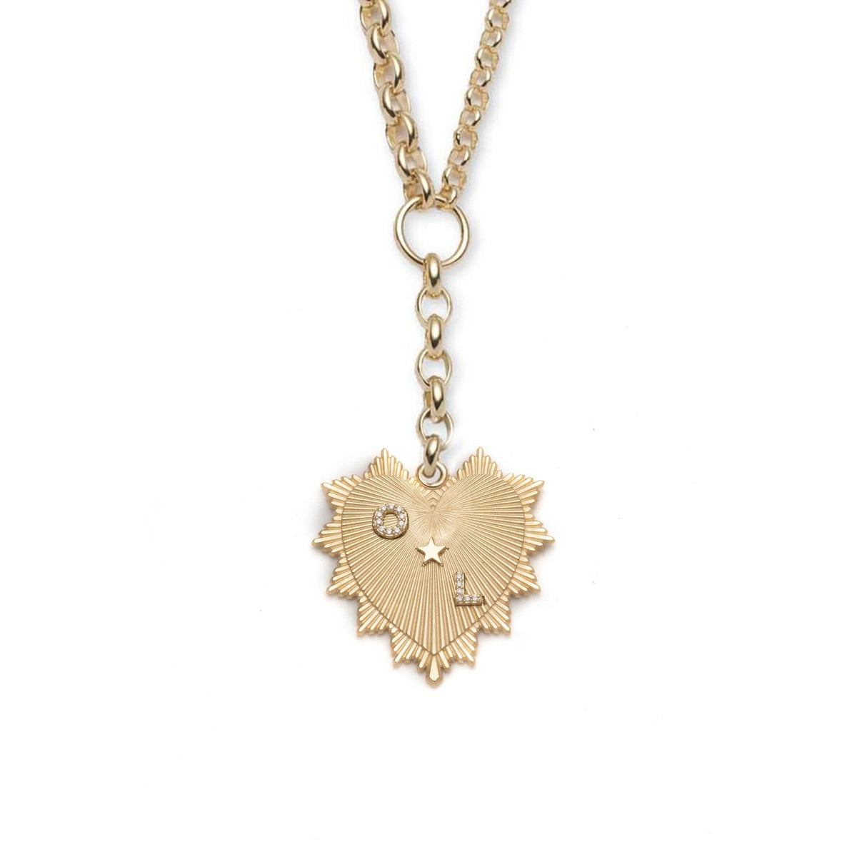 Custom Oversized Love Token : Heavy Mixed Belcher Extension Chain Necklace