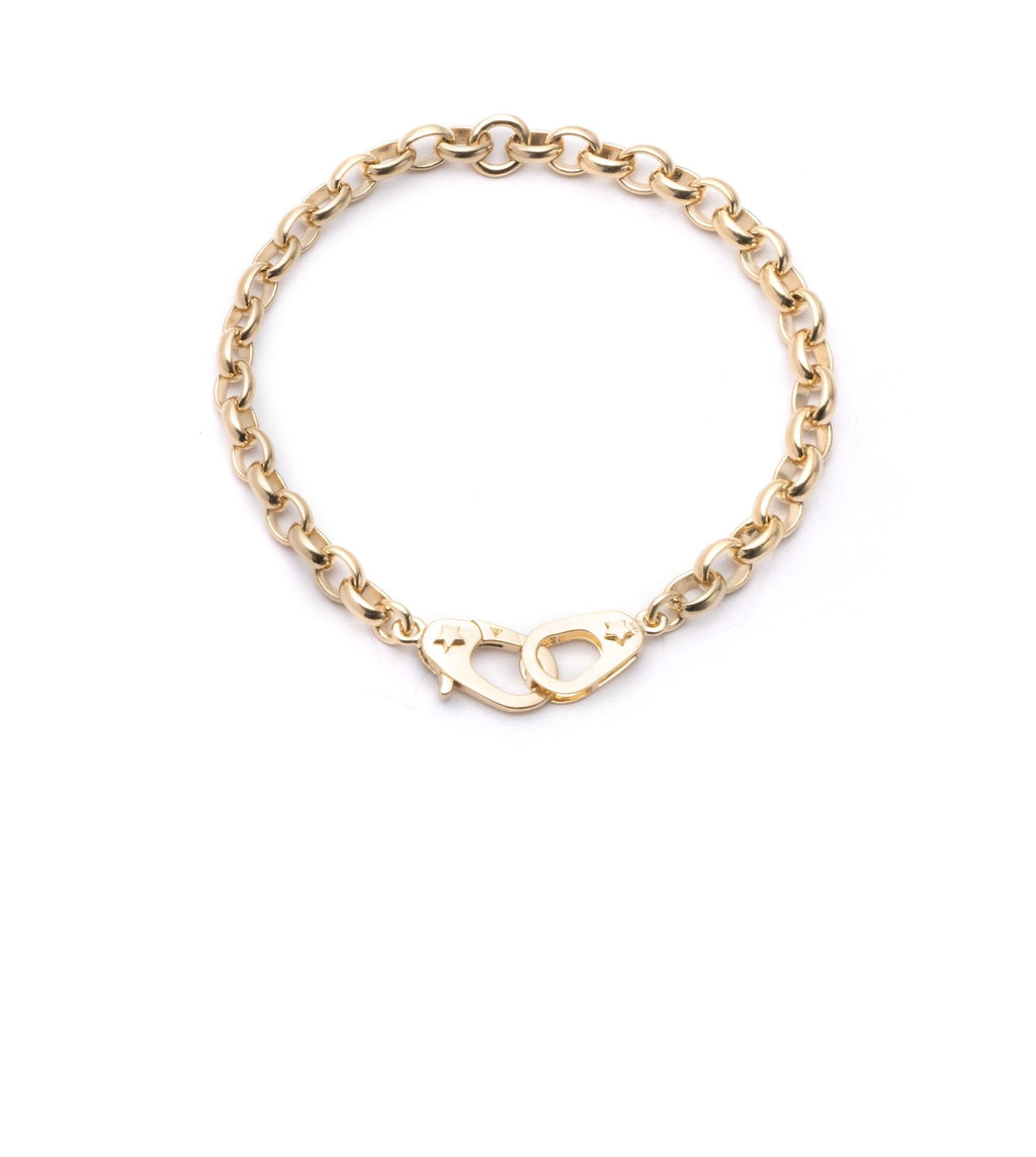 18K Yellow Gold Sister Hook : Heavy Belcher Bracelet – FoundRae