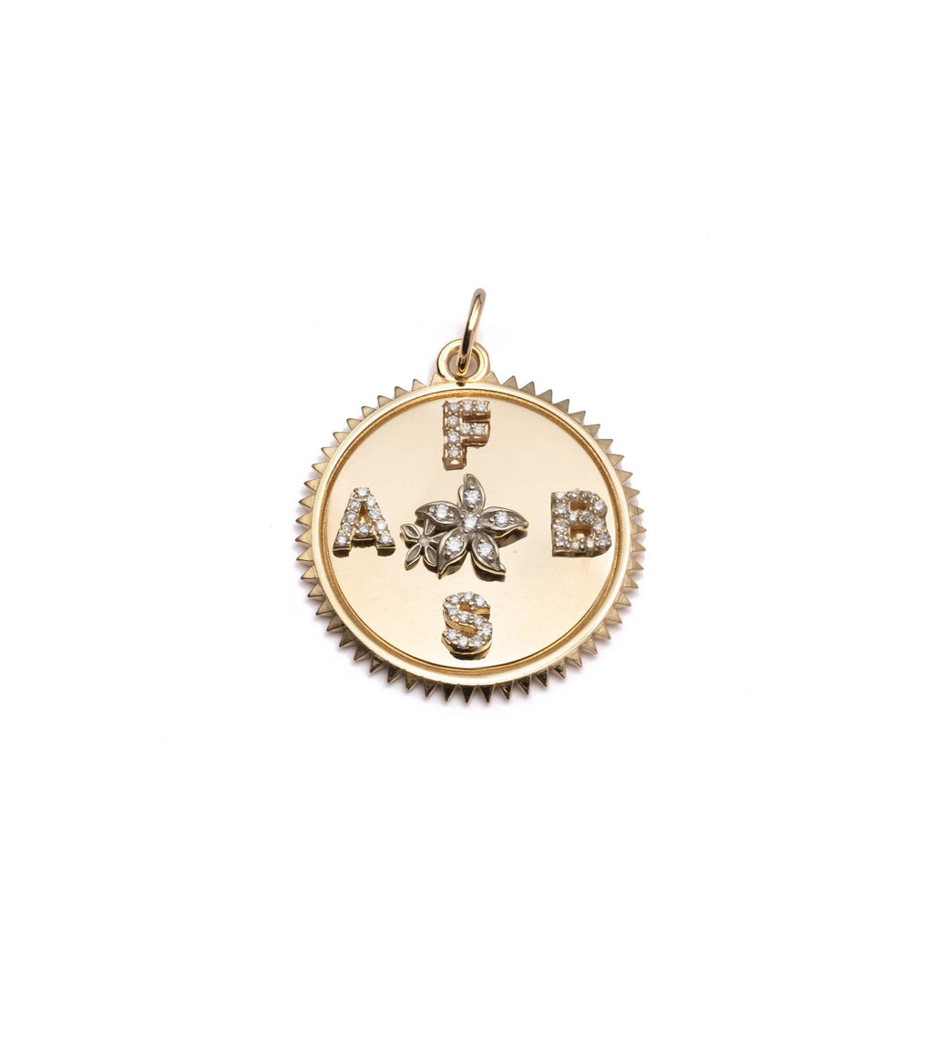 18K Yellow Gold Personalized Medium Blossoms Medallion – FoundRae