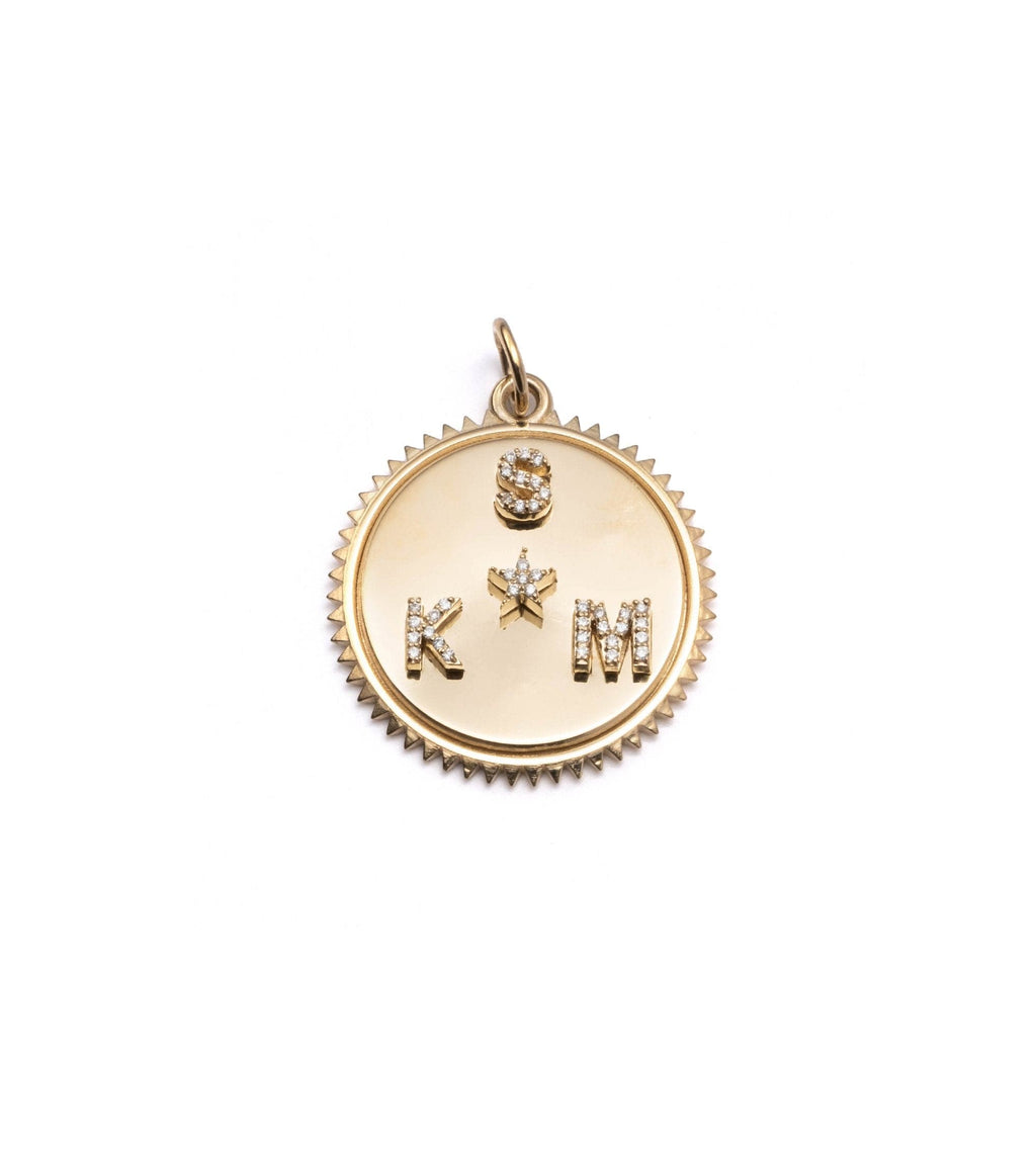 18K Yellow Gold Personalized Medium Star Medallion – FoundRae