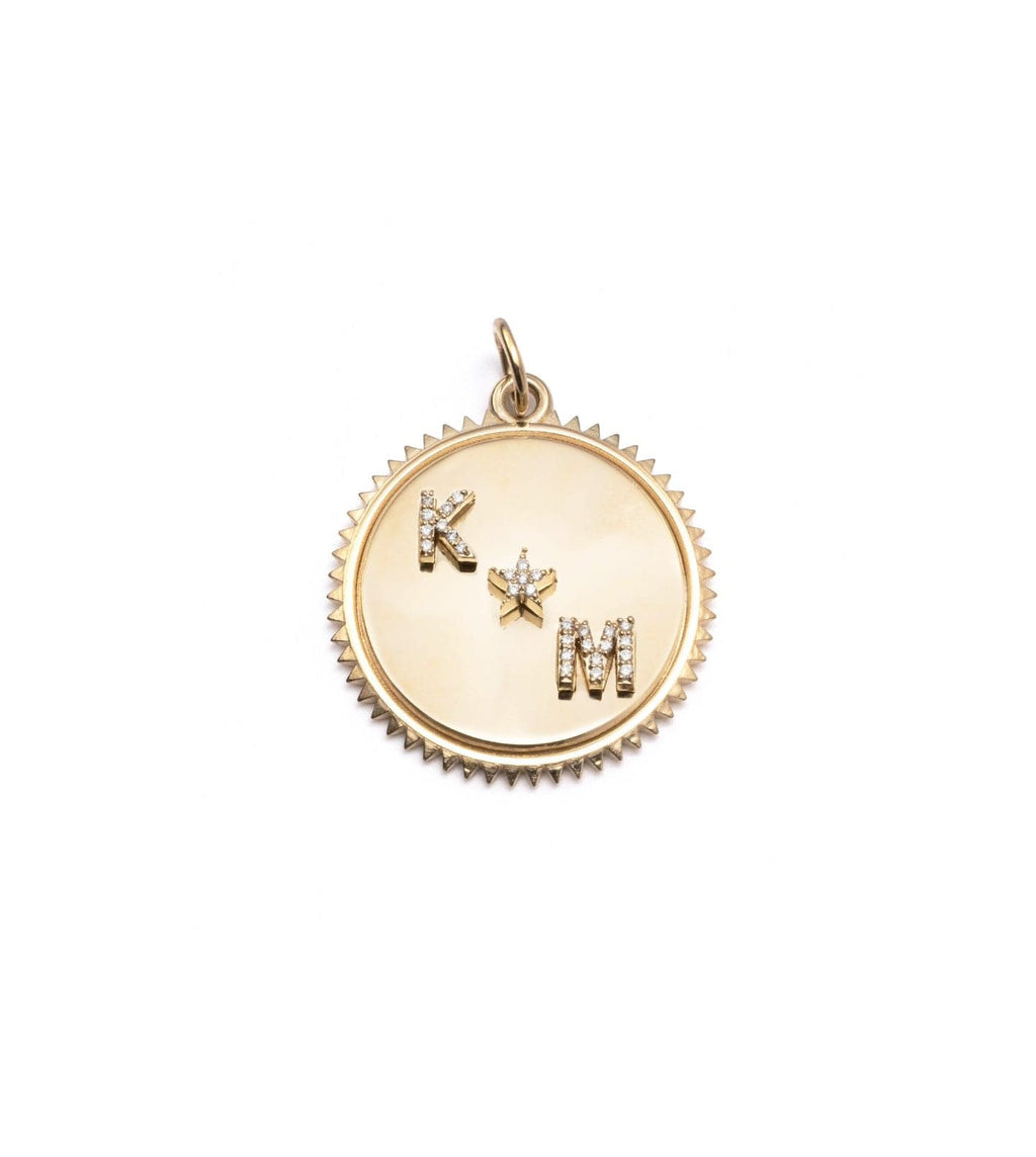 18K Yellow Gold Personalized Medium Star Medallion – FoundRae