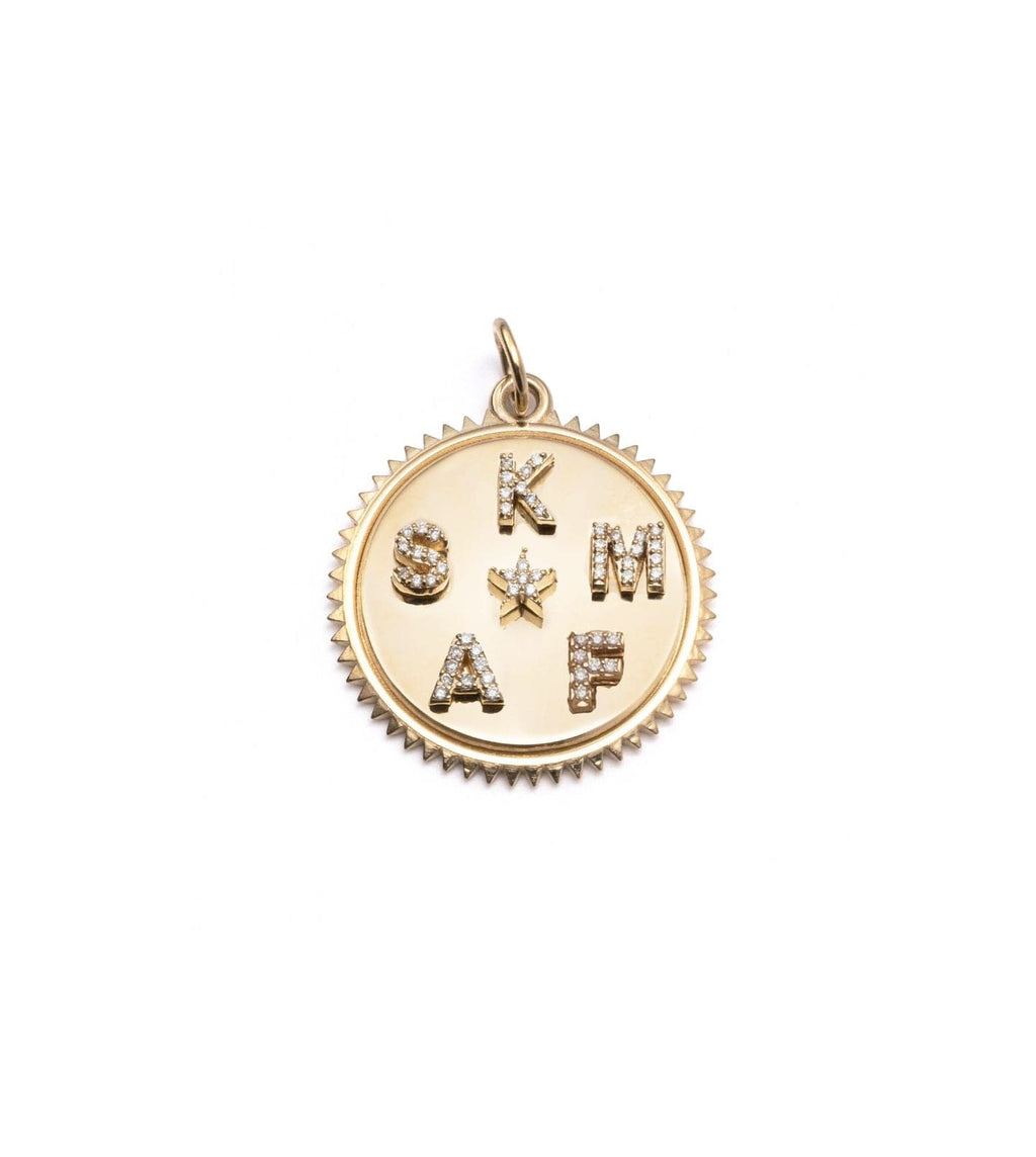 18K Yellow Gold Personalized Medium Star Medallion – FoundRae