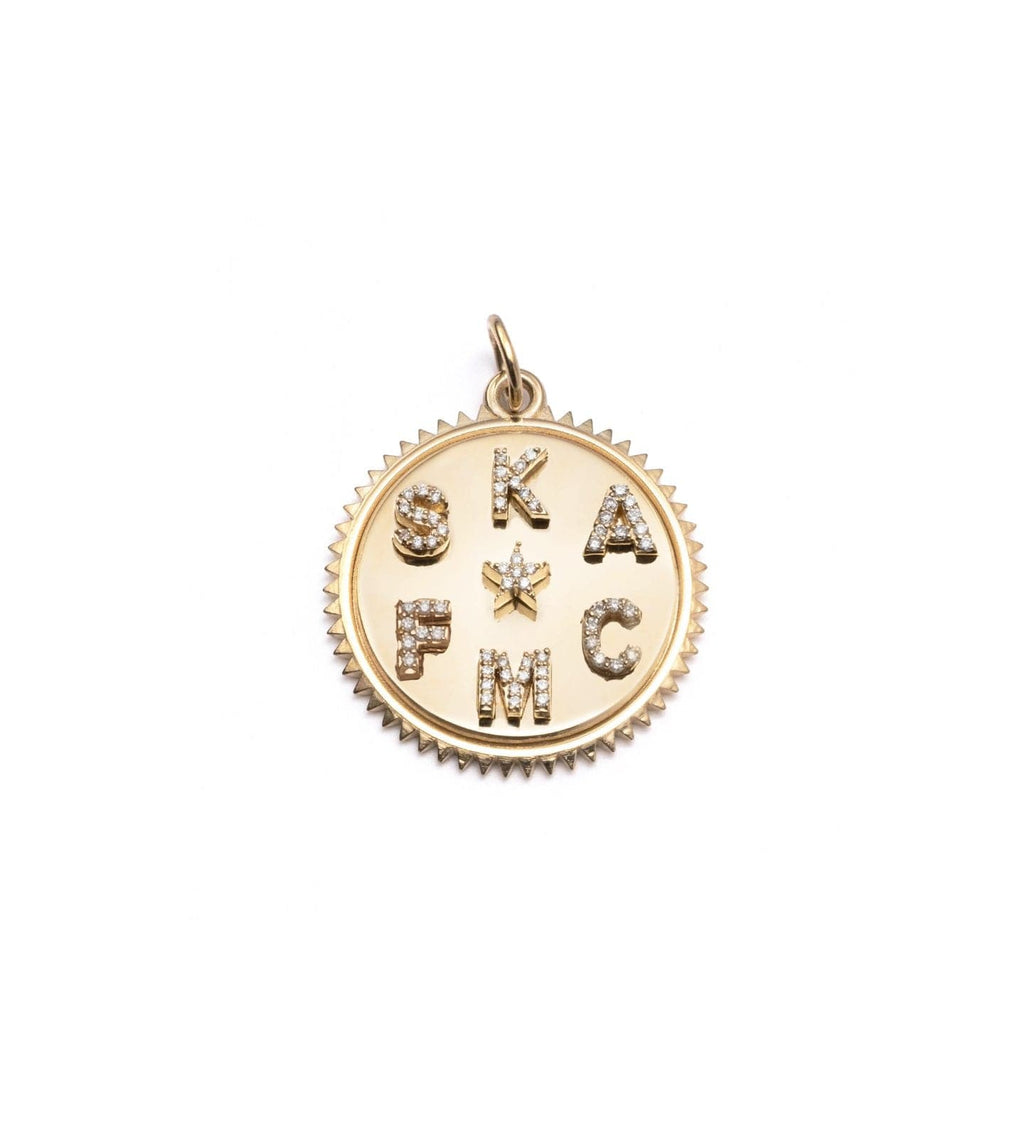 18K Yellow Gold Personalized Medium Star Medallion – FoundRae