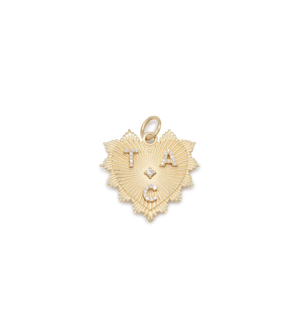 18K Yellow Gold Custom Radiating Heart : Medium Medallion – FoundRae