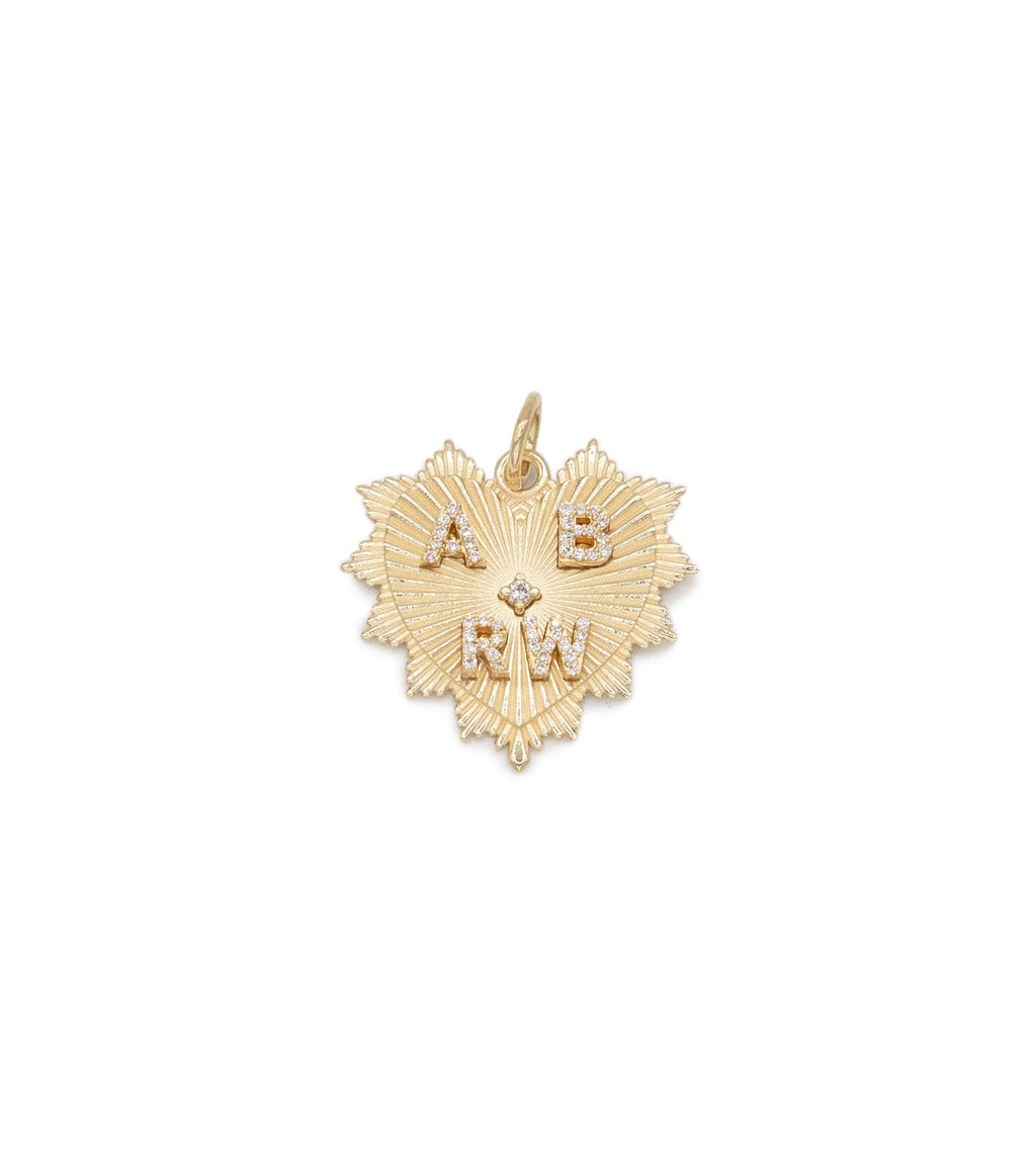 18K Yellow Gold Custom Radiating Heart : Medium Medallion – FoundRae