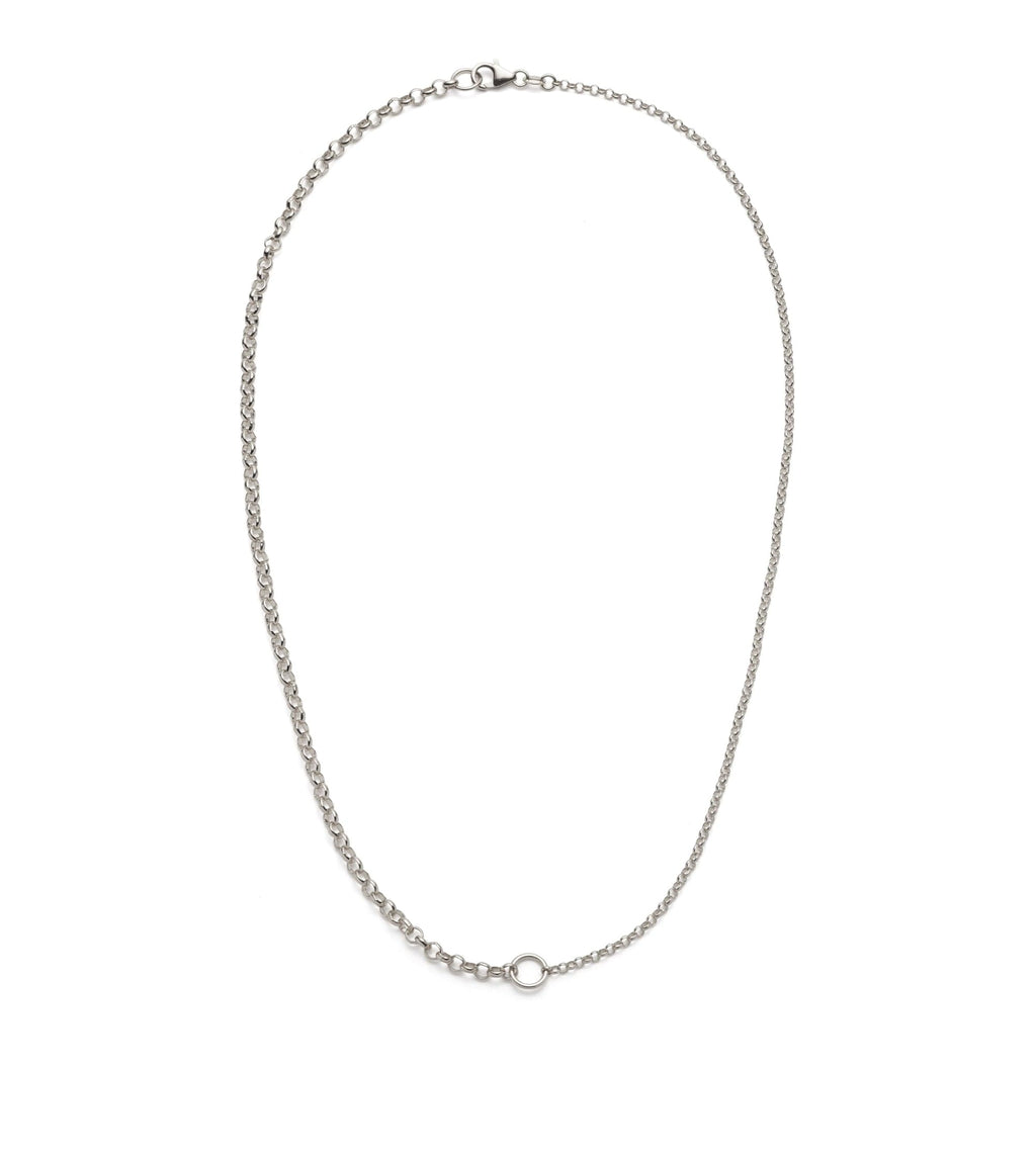 18K White Gold Medium Mixed Belcher Extension Chain – FoundRae