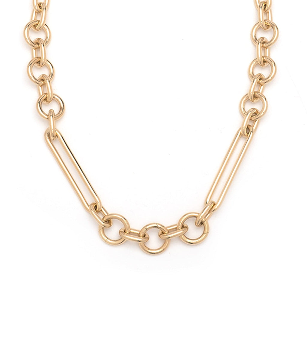 18K Yellow Gold Oversized Mixed Clip Chain – FoundRae