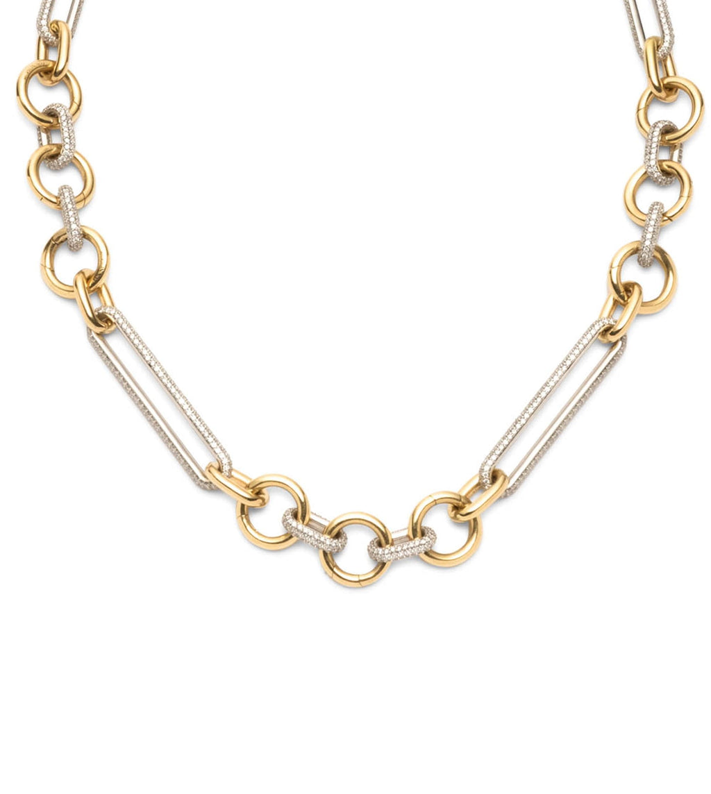 Oversized Pave Mixed Clip Chain view 1