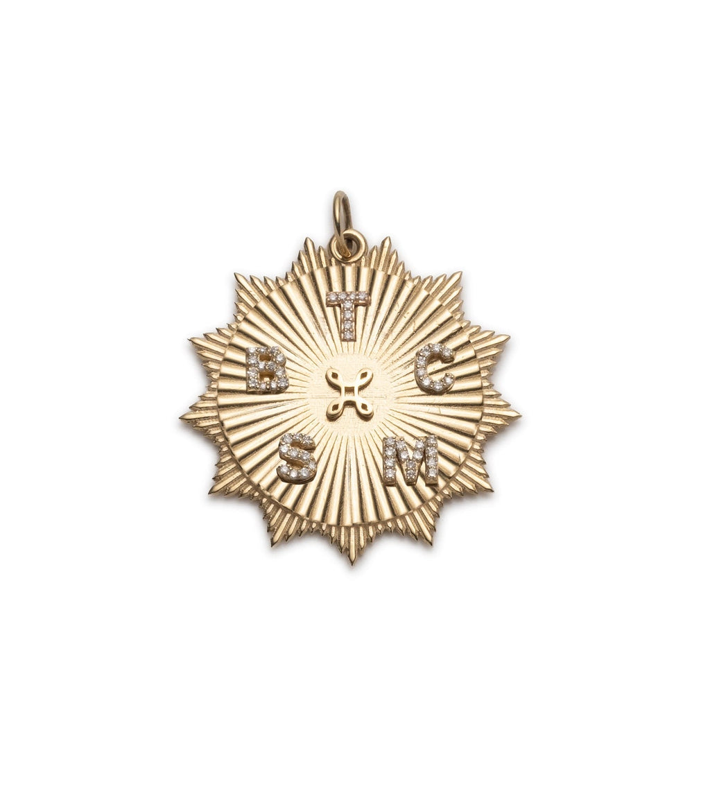 18K Yellow  Gold Personalized Radiating Love Token – FoundRae