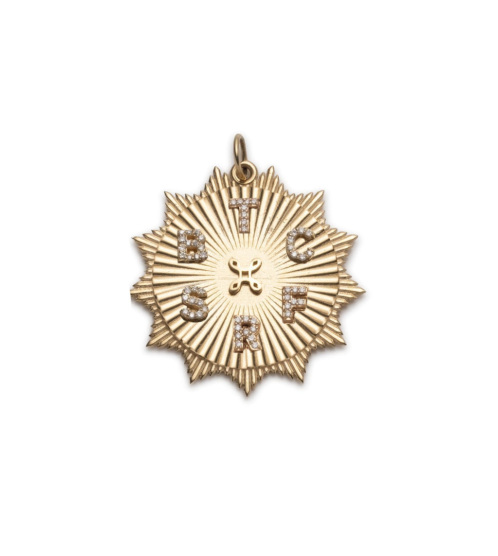 18K Yellow  Gold Personalized Radiating Love Token – FoundRae