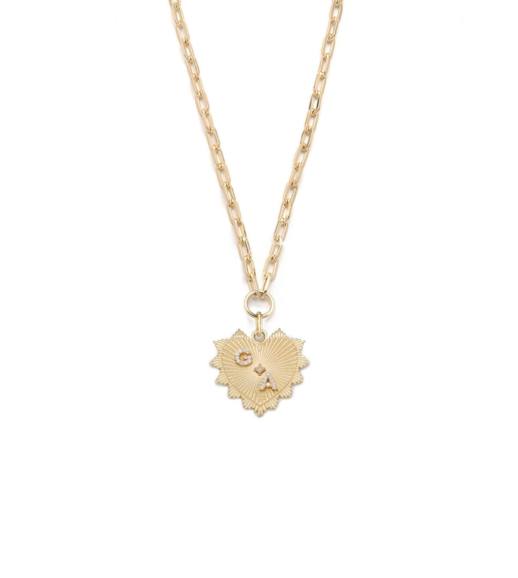 Personalized Medium Heart - Love : Refined Clip Chain Necklace view 1