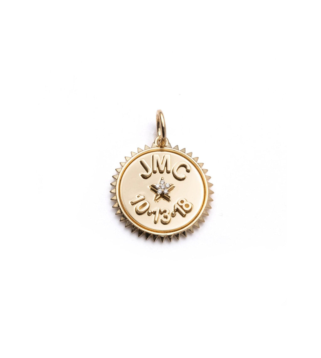 18K Yellow Gold Personalized Baby Medallion – FoundRae