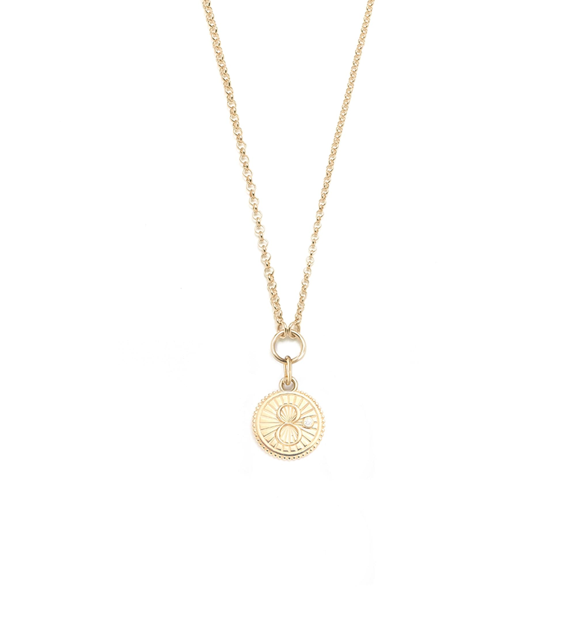 Eye of Truth Necklace Pendant Charm 14kt Gold
