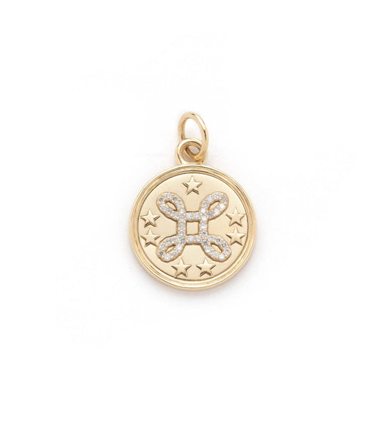 18K Yellow Gold True Love Baby Medallion with Diamond