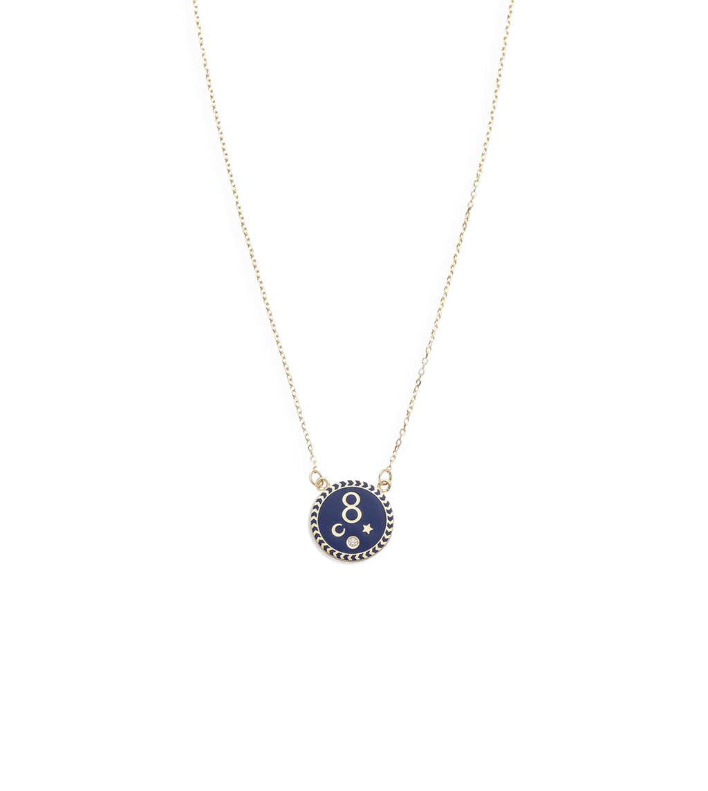 Karma : Petite Champleve Enamel Stationary Necklace view 1