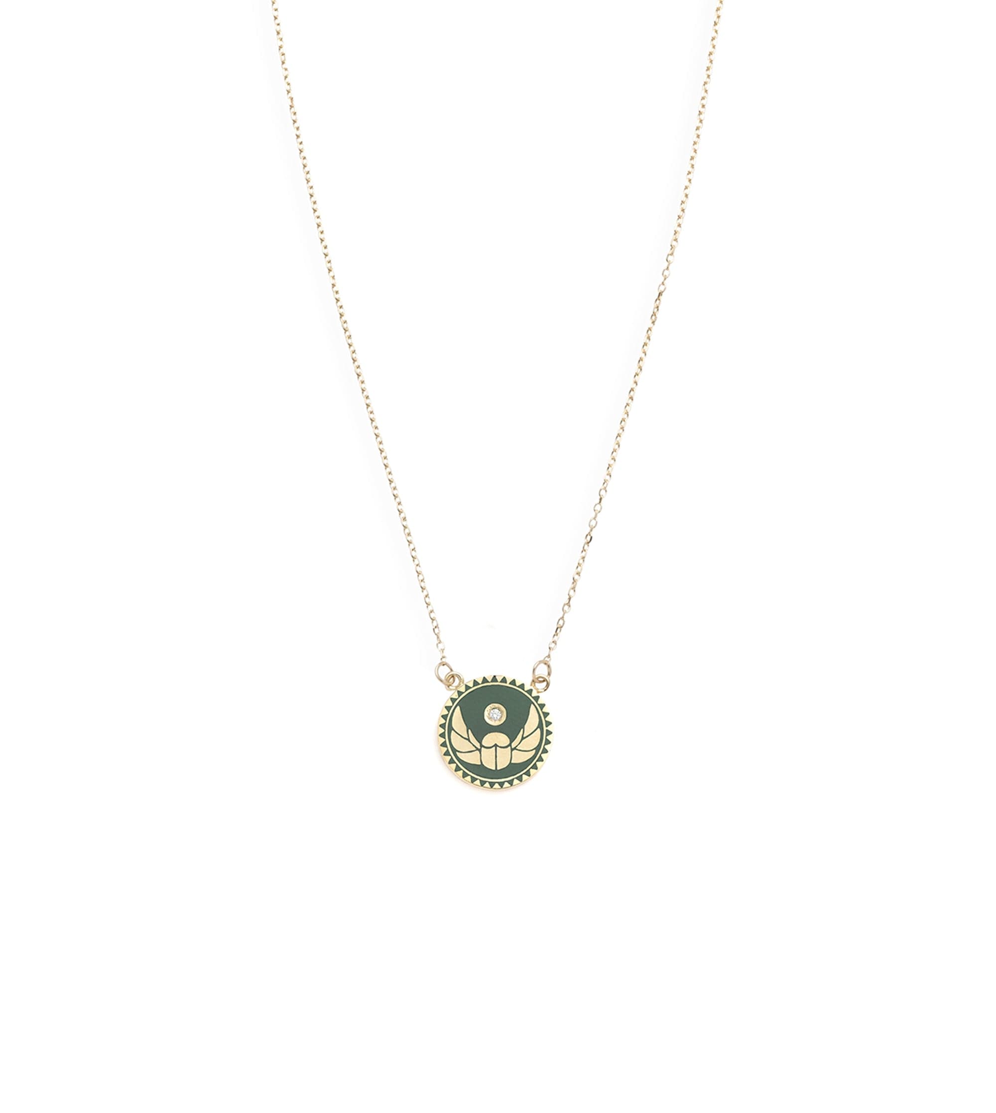 Protection : Petite Champleve Enamel Stationary Necklace