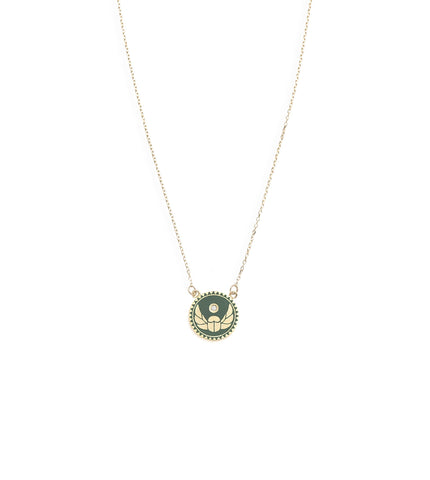 Protection : Petite Champleve Enamel Stationary Necklace