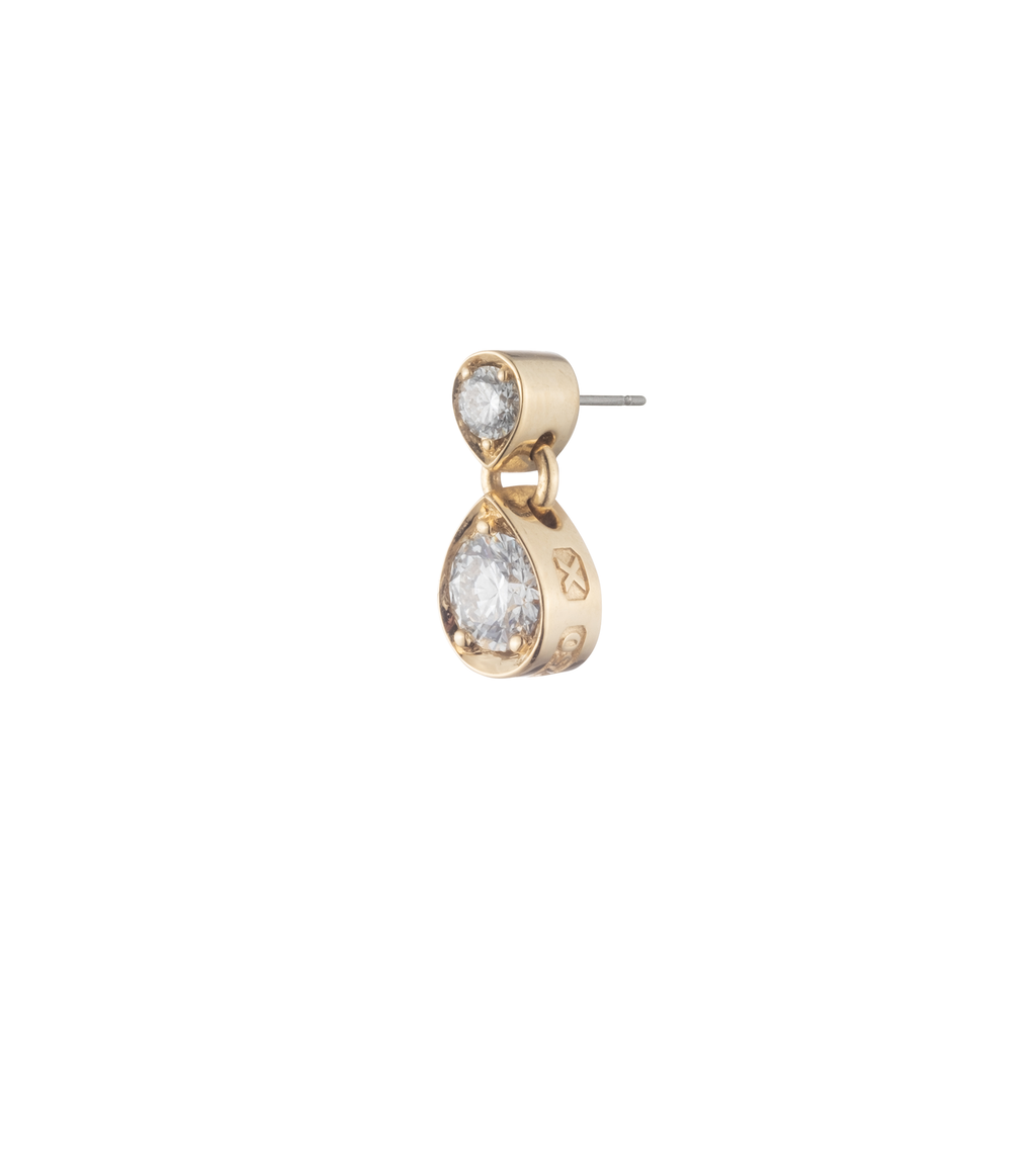 Forever & Always a Pair - Love : Diamond Gemstone Double Drop Earring view 1