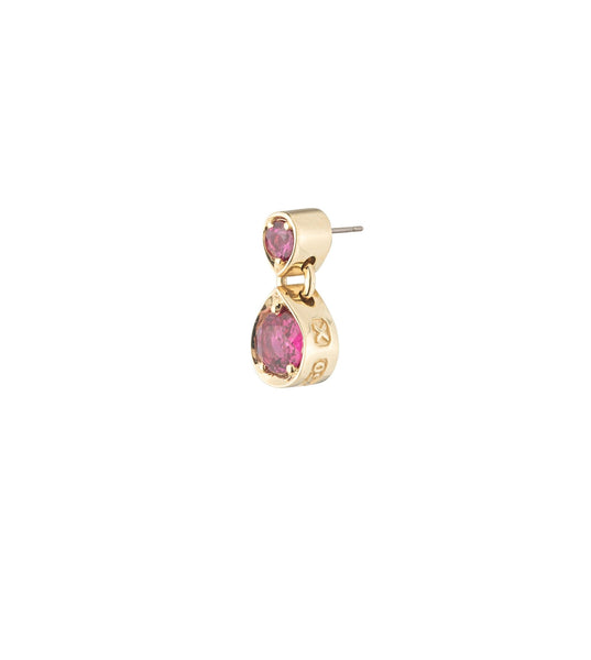 18K Yellow Gold Forever & Always a Pair - Love : Ruby Gemstone Double Drop  Earring – FoundRae