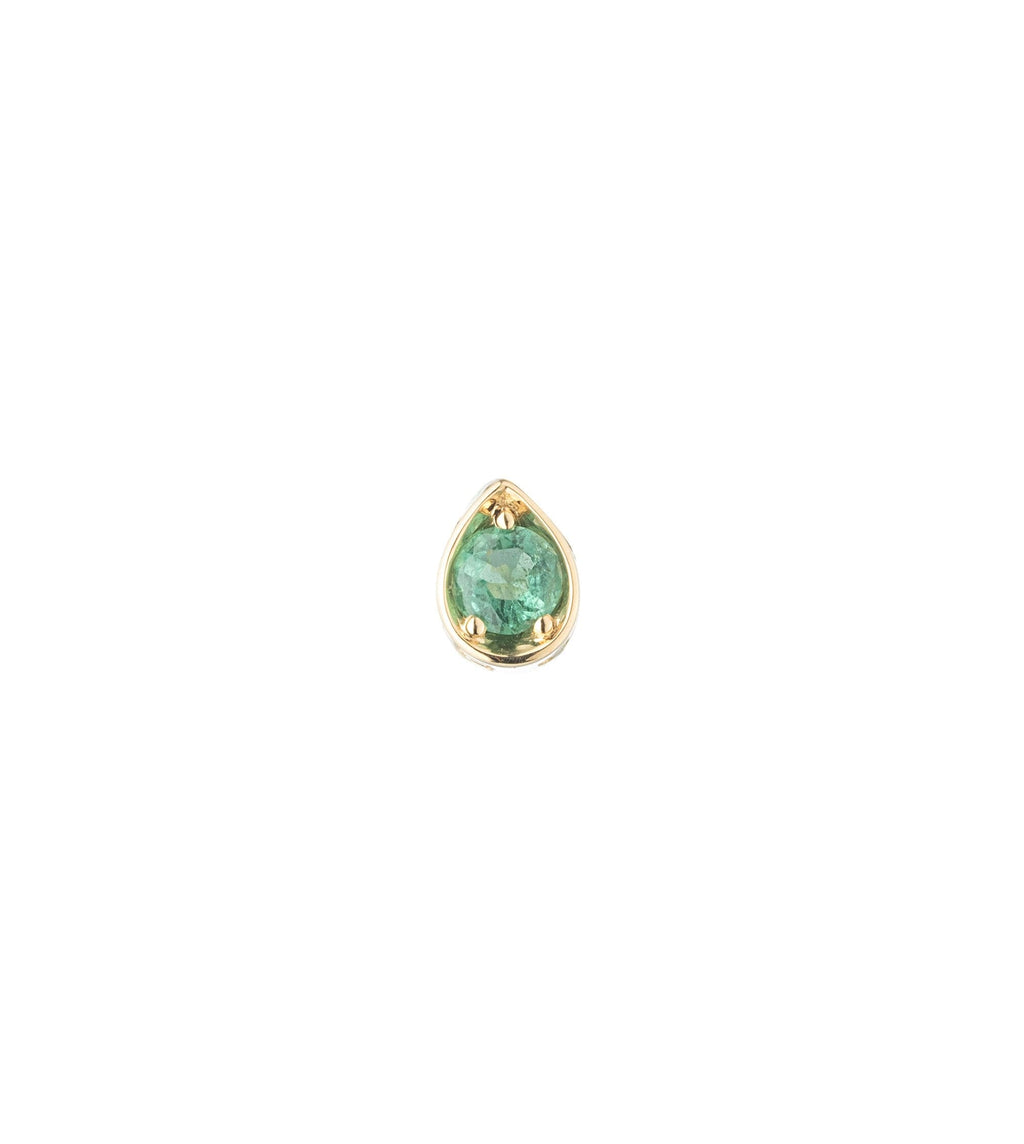 18K Yellow Gold Forever & Always a Pair - Love : 0.20ct Emerald Gemstone Stud Earring – FoundRae