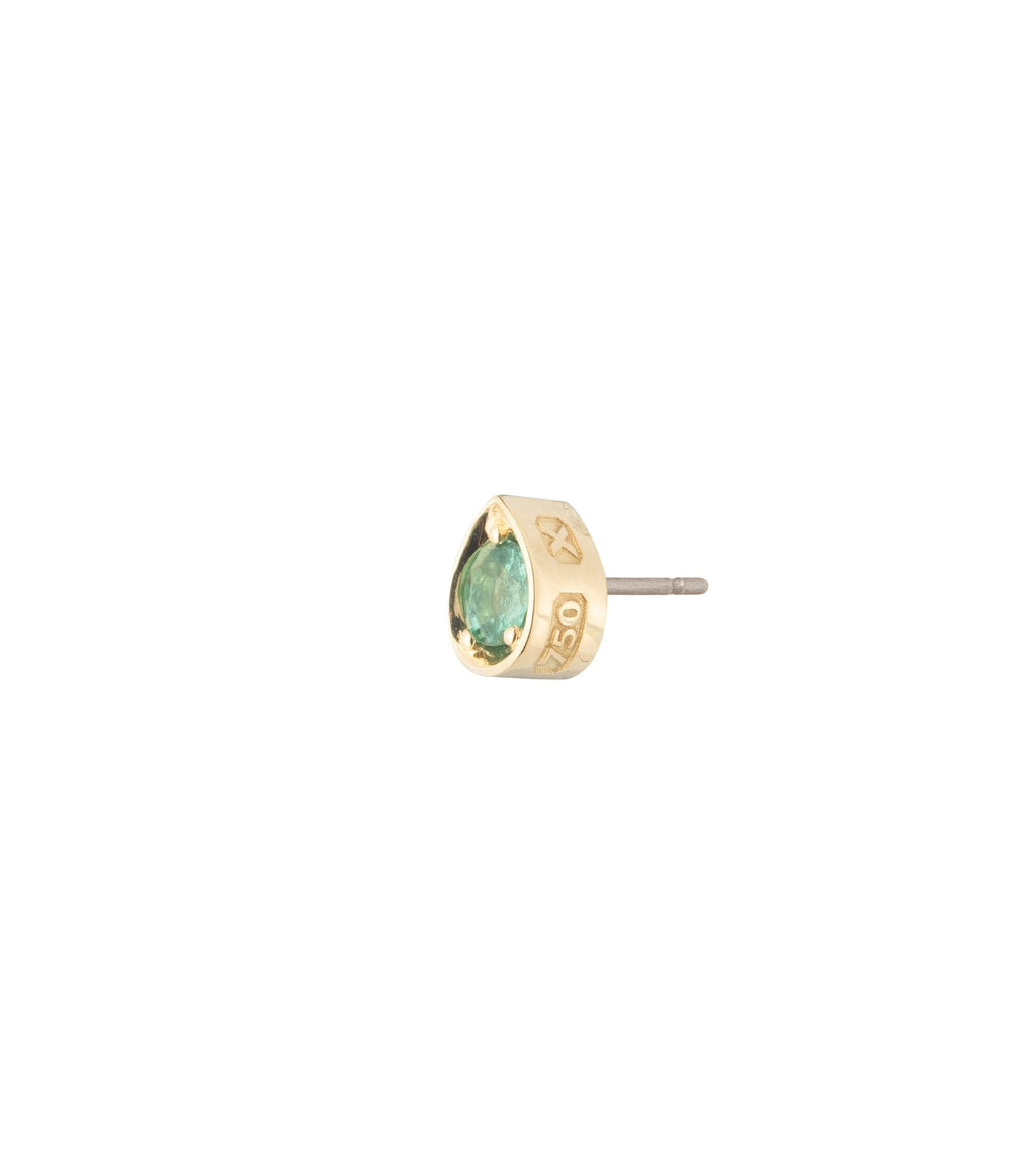 Forever & Always a Pair - Love : 0.20ct Emerald Gemstone Stud Earring view 1