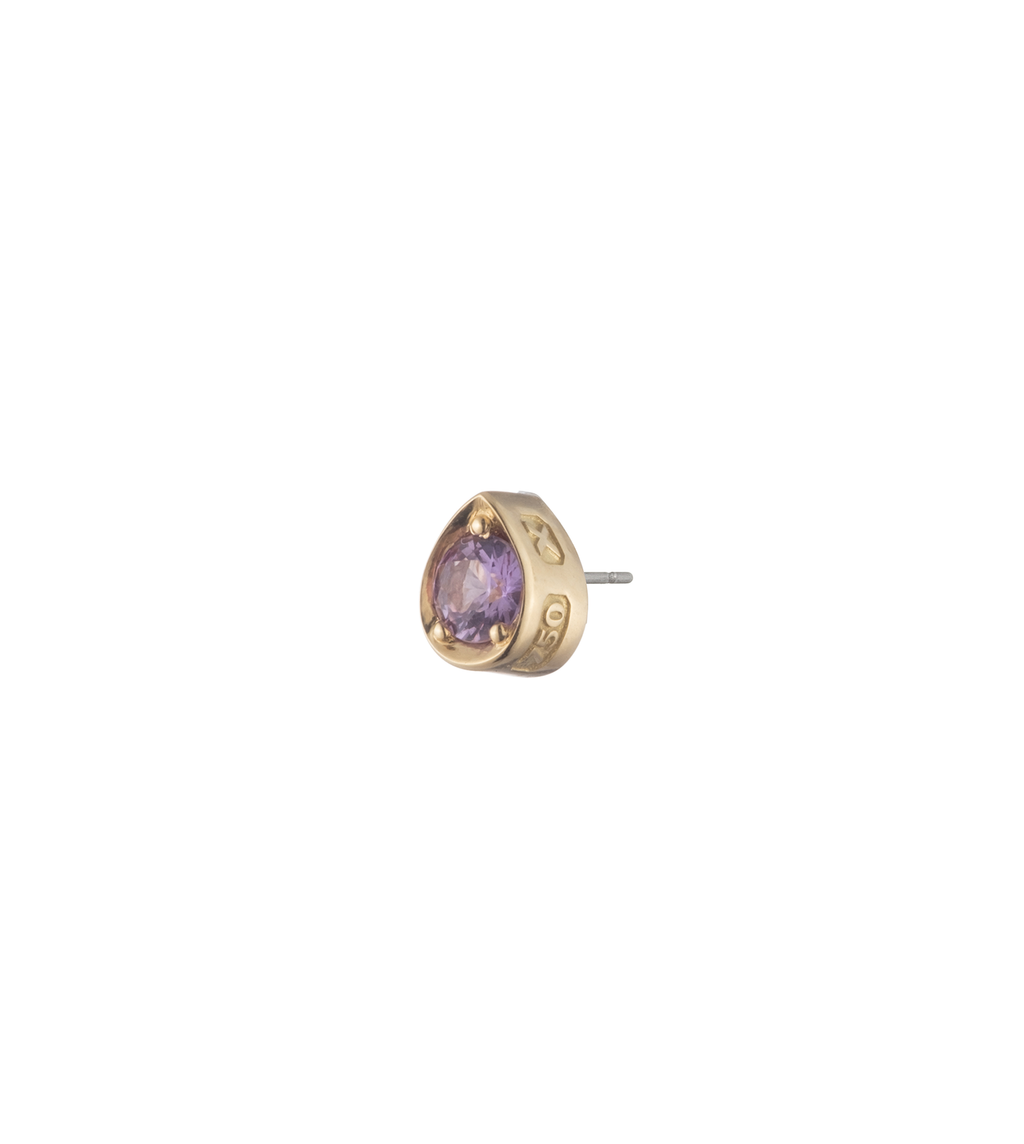 Forever & Always a Pair - Love : 0.219ct Lilac Sapphire Gemstone Stud Earring view 1