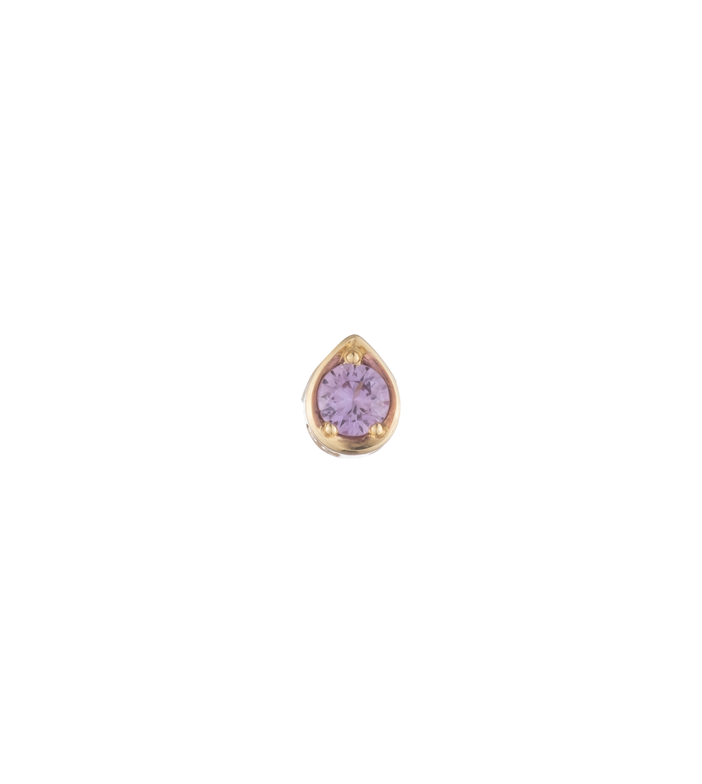 18K Yellow Gold Forever & Always a Pair - Love : 0.219ct Lilac Sapphire Gemstone Stud Earring – FoundRae