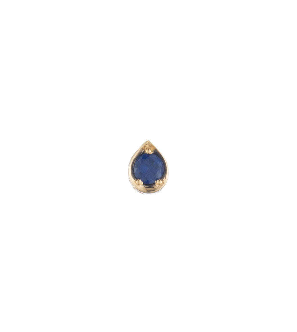 18K Yellow Gold Forever & Always a Pair - Love : 0.20ct Blue Sapphire Gemstone Stud Earring – FoundRae