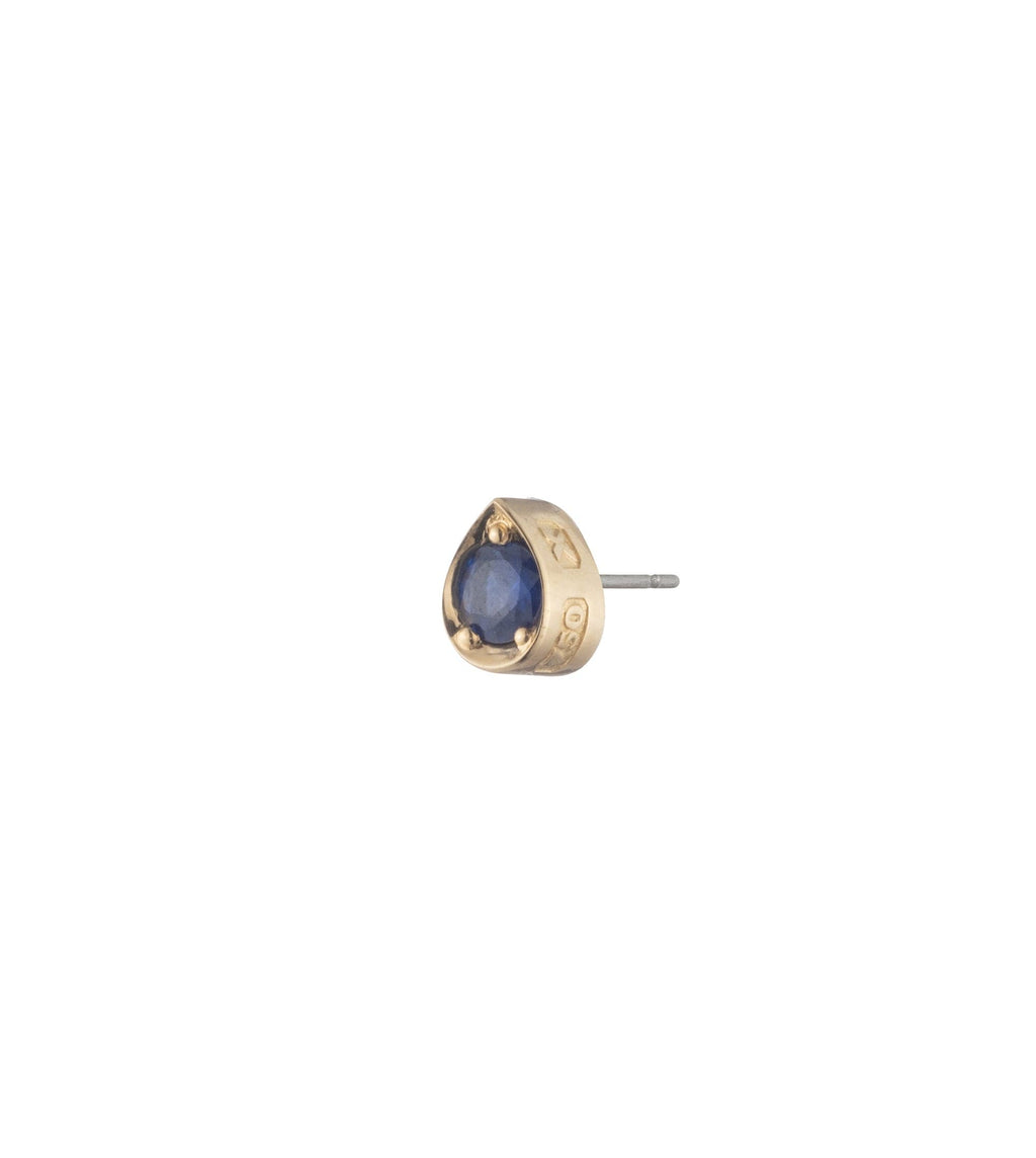 Forever & Always a Pair - Love : 0.20ct Blue Sapphire Gemstone Stud Earring view 1