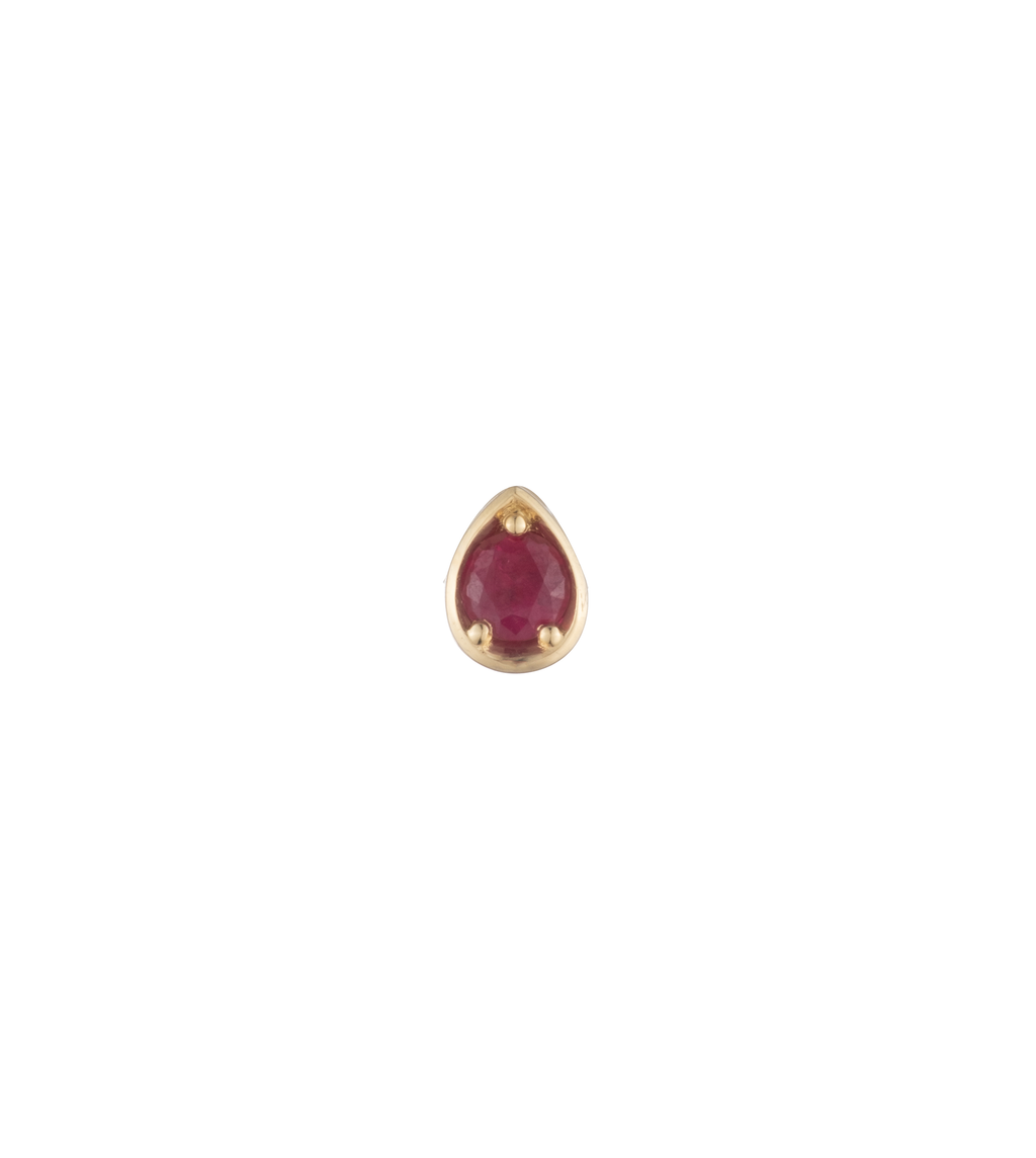 18K Yellow Gold Forever & Always a Pair - Love : 0.20ct Ruby Gemstone Stud Earring – FoundRae