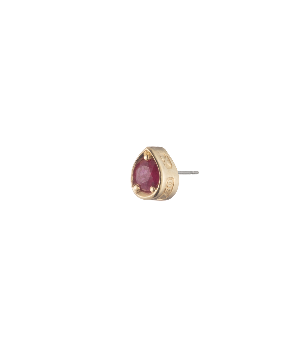 Forever & Always a Pair - Love : 0.20ct Ruby Gemstone Stud Earring view 1