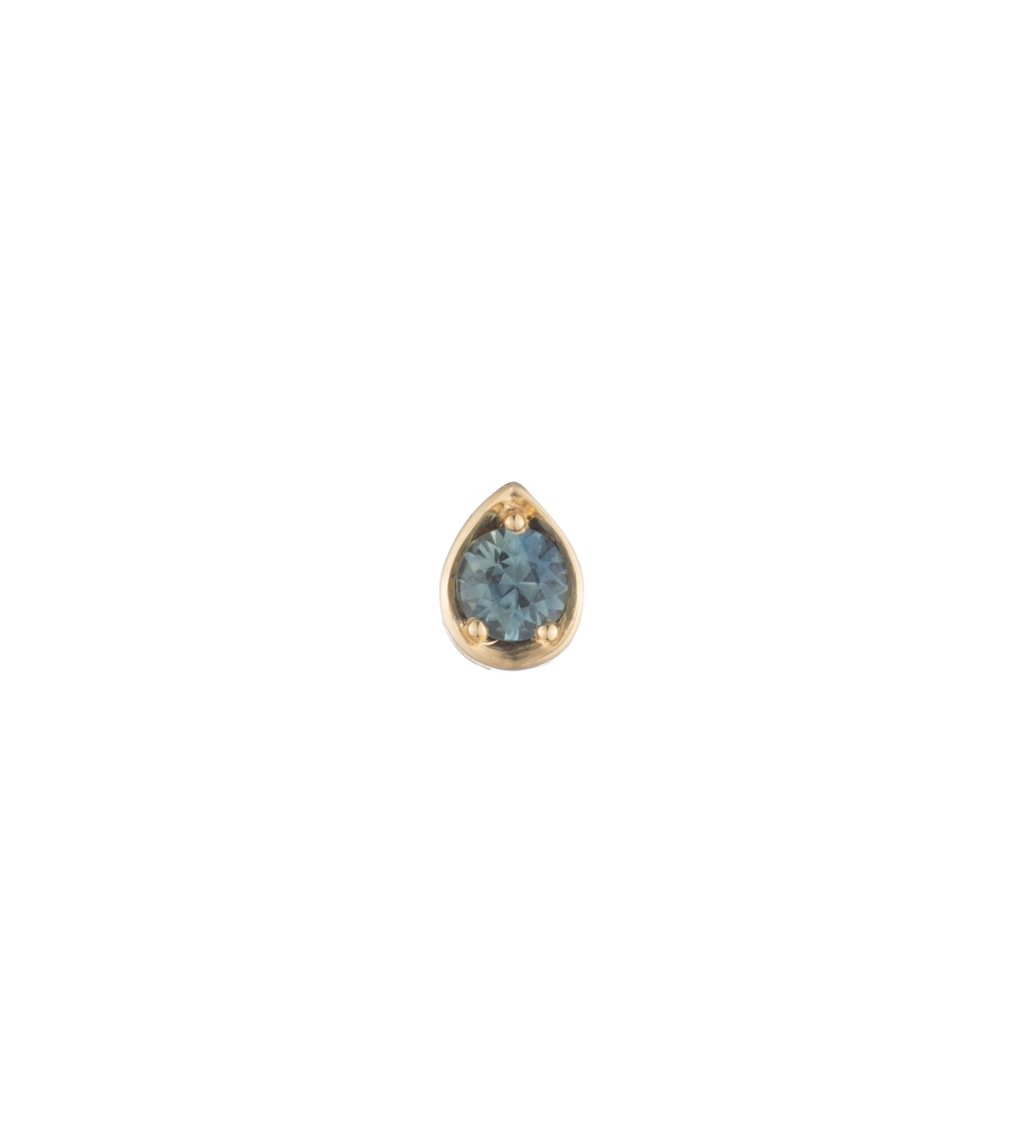 Forever & Always a Pair - Love : Teal Sapphire Gemstone Stud