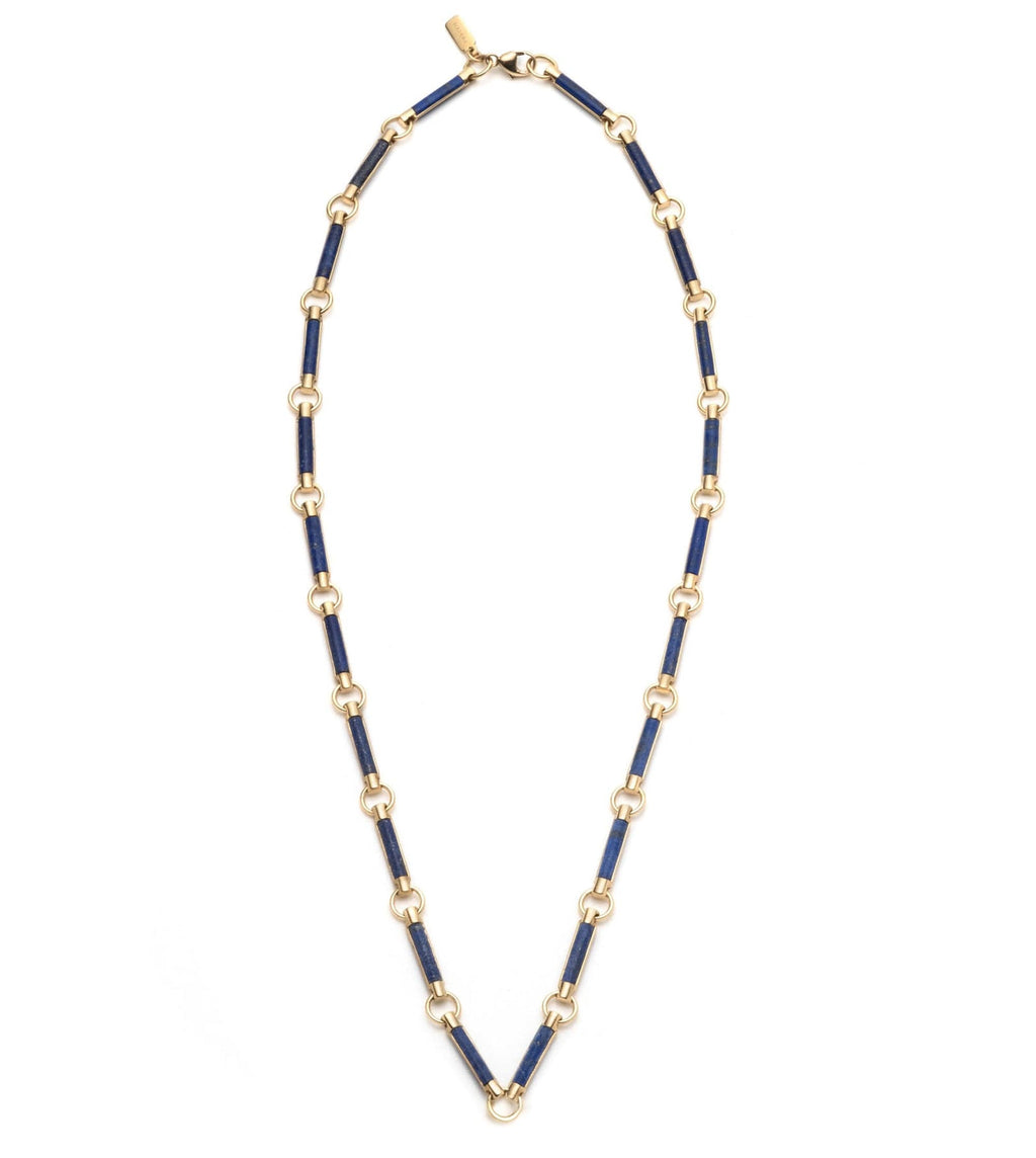 18K Yellow Gold Lapis Lazuli Stone Chain Choker – FoundRae