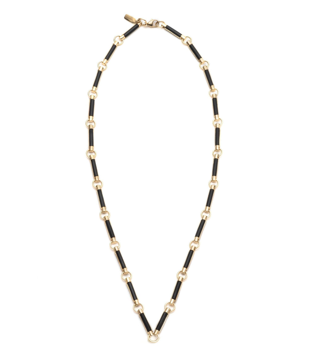 18K Yellow Gold Onyx Stone Chain Choker – FoundRae