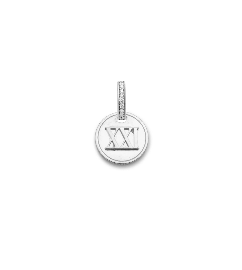 18K White Gold Custom Roman Numeral : Miniature Coin with Annex Link White Gold – FoundRae